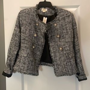 Maeve Double-Breasted Tweed Jacket
